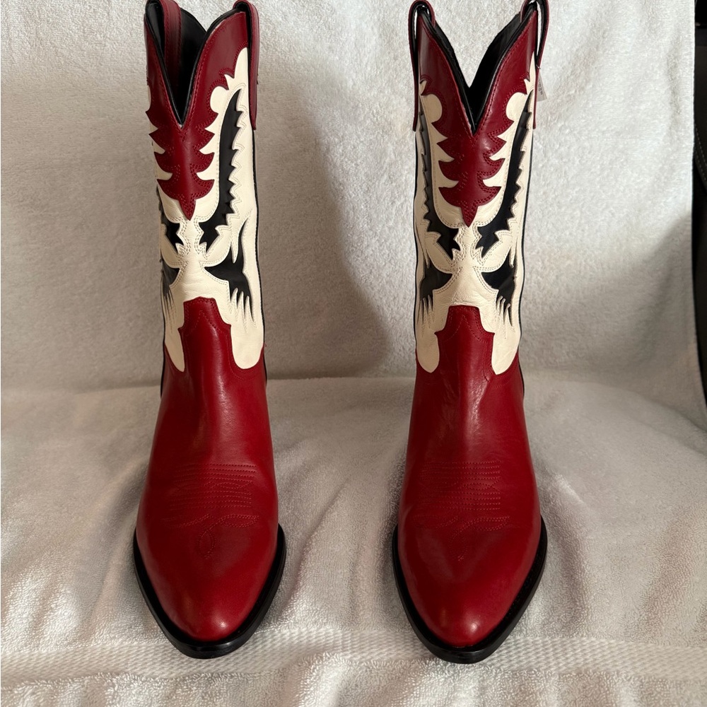 Polo Ralph Lauren Vachetta leather cowboy western boots - Picture 5 of 8